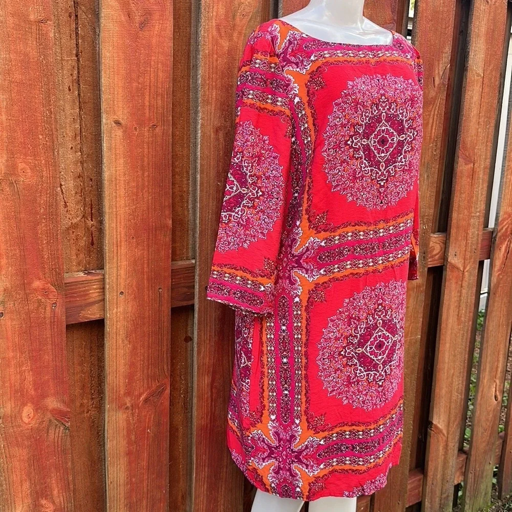 Laundry By Shelli Segal Women’s Pink Patterned Women's Dress Size 12 - Picture 4 of 11